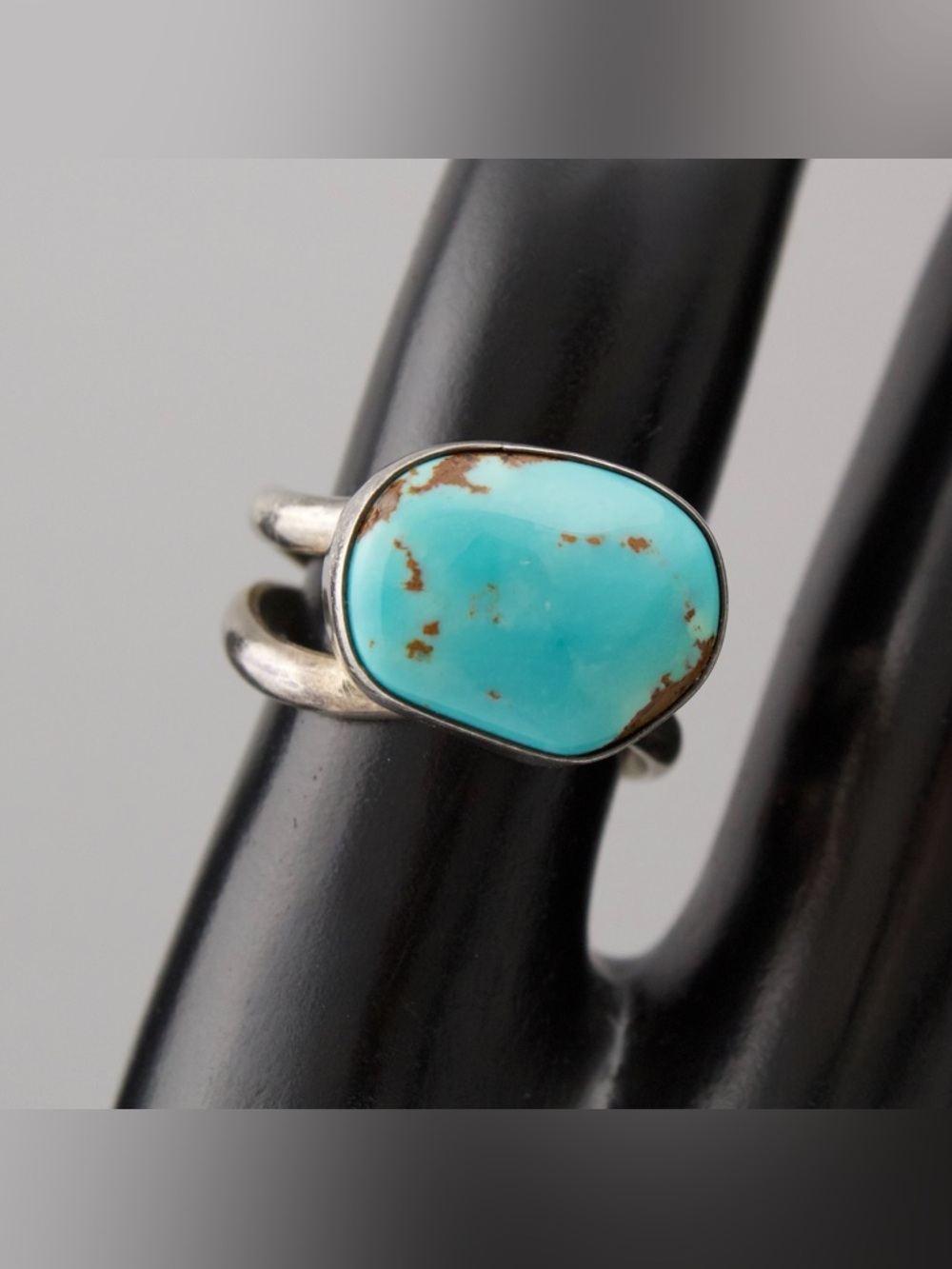 Genuine Turquoise Sterling Silver Ring by Jay King Desert Rose Trading Size 7 - Picture 6 of 7